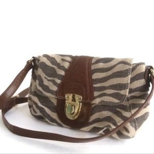 Banana Republic Zebra Stripe Cross-body Purse