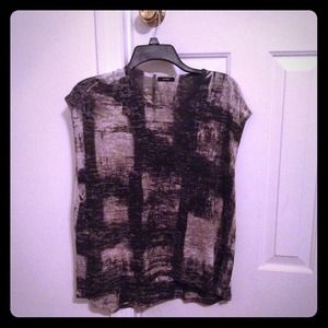 Black and Grey Enti top. Slightly transparent