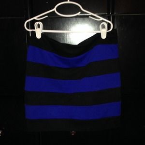 Black and Blue Forever 21 pencil skirt!
