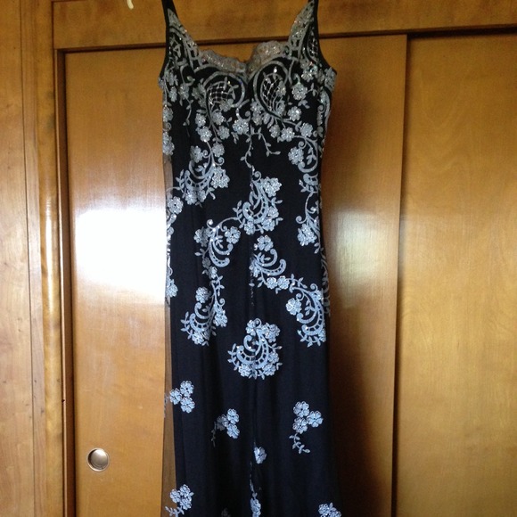 Beautiful sequence full length dress wore once