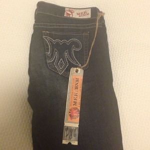 Brand new Mek jeans. Cigarette style, dark wash