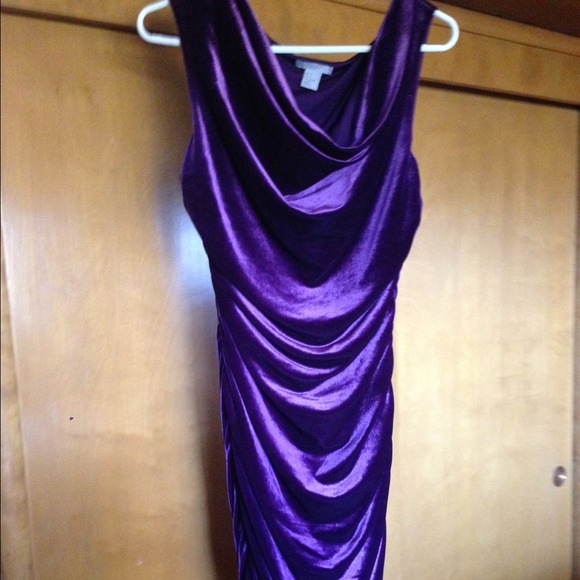 Purple Velvet midlength dress