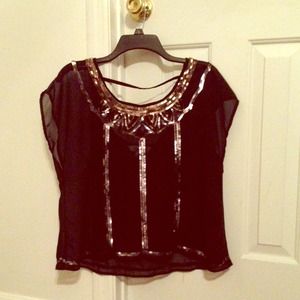Black sequin, transparent top!