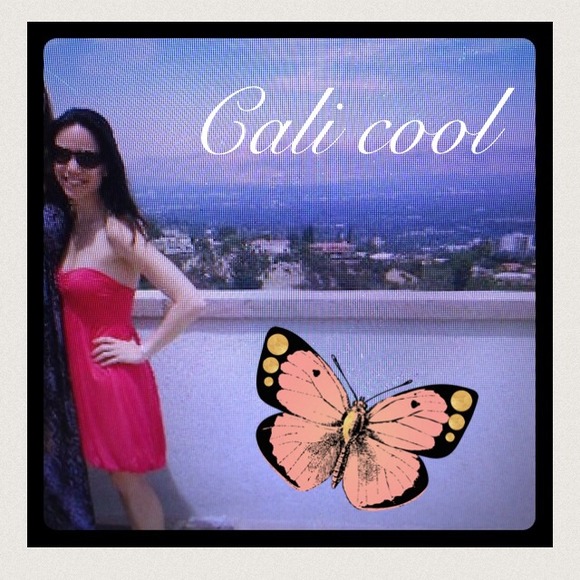 Beach Coverup or Cali Casual Cool Strapless Pink Dress