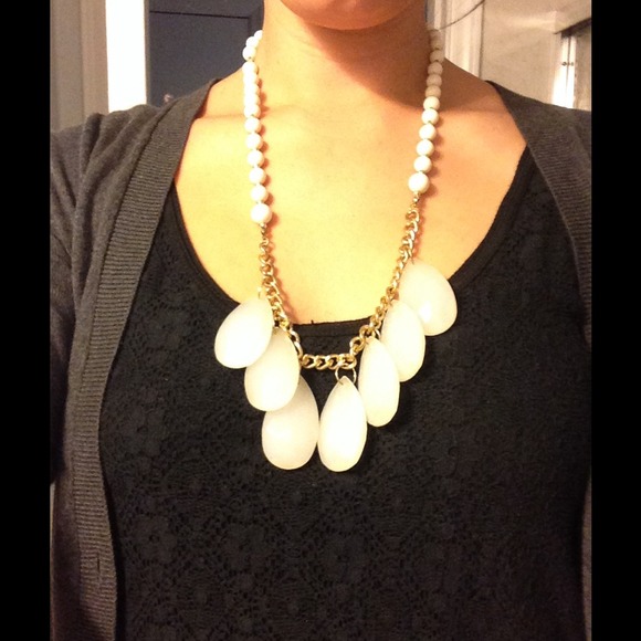 Inspired anthro tear drop necklace