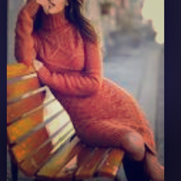 Victorias Secret Orange Sweater Dress