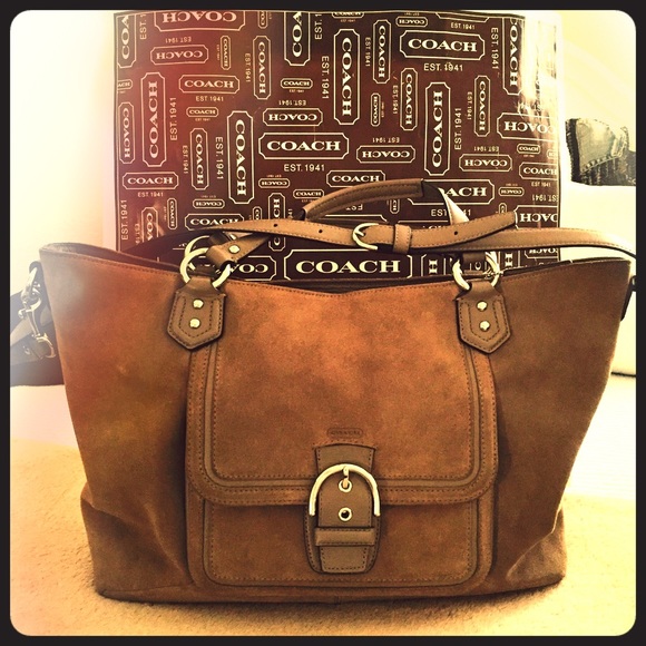 🎀SOLD🎀SOLD🎀Authentic Campbell Tan Suede Tote🎀