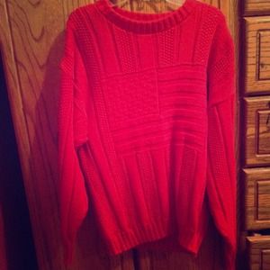 Red 100%cotton Lands' End Sweater