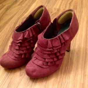 Purple Ruffle Booties