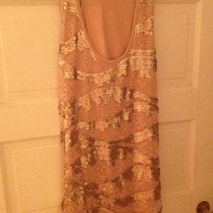 sequin and lace tank