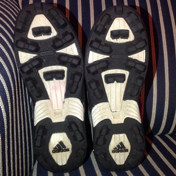 ADIDAS Boys Black And White Sneakers Shoes Sz US5 - Picture 4 of 4