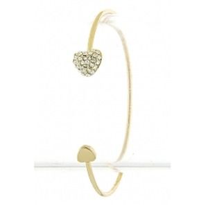 Crystal Heart Open Tip Cuff