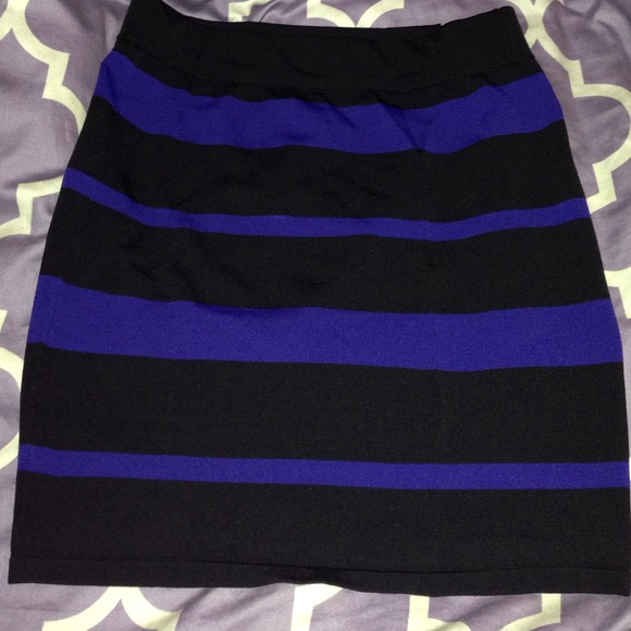 Black and blue skirt