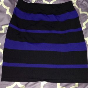 Black and blue skirt