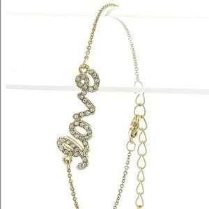 Crystal 'Love' Lettered Bracelet