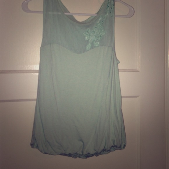 Mint green tank top