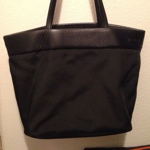 Tumi canvas and leather work bag