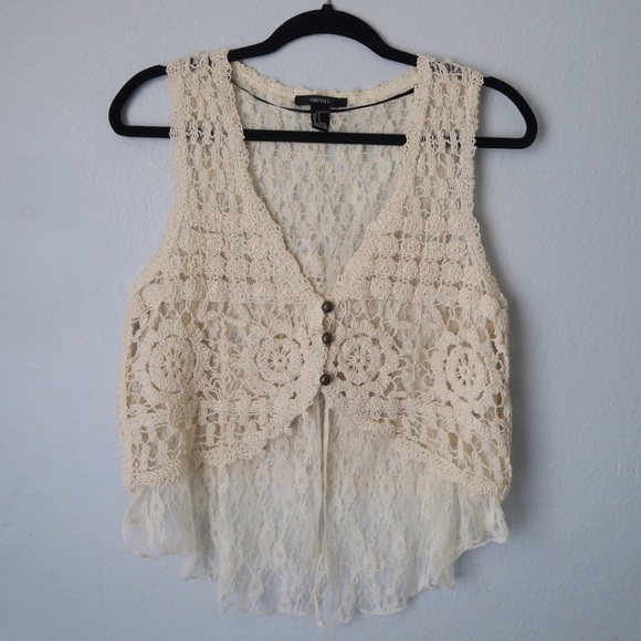 Crochet lace tank
