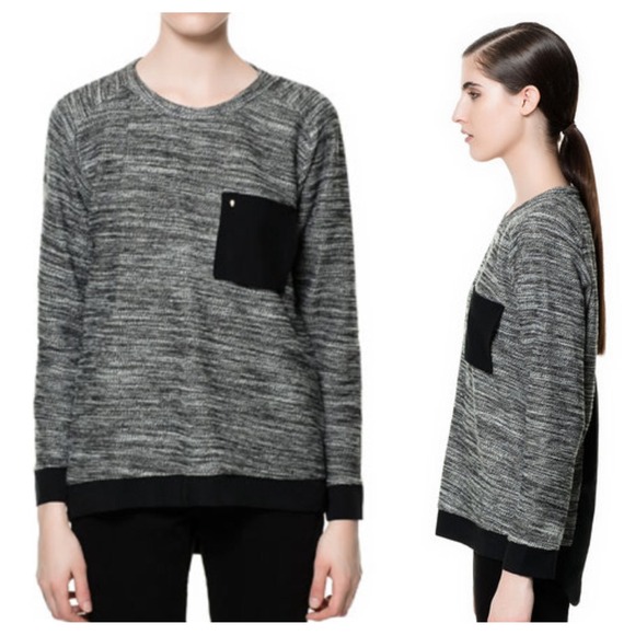 ⛔️Sold! Zara Gray with Black Sweater - Picture 4 of 4