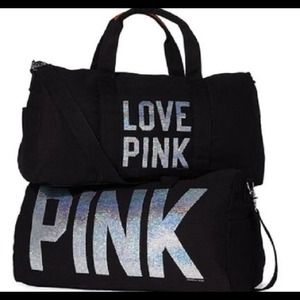 Vs pink duffle bag