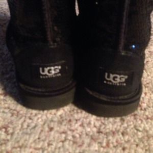 Black sequined Uggs