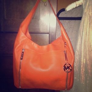 Silver Michael Crossby Large Shoulder Bag