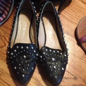 Black studded flats from Aldo