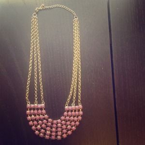 Purple and gold necklace