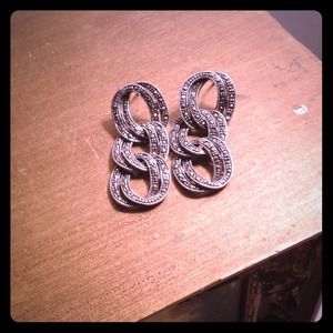 💔Sold💔 Vintage Silver  Marchasite earrings