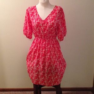 Francesca's Rose and Cream Floral Dress