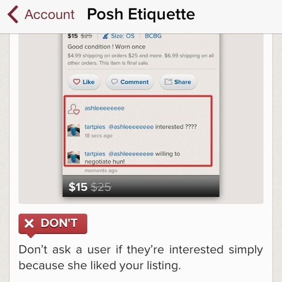 POSH ETIQUETTE 💁