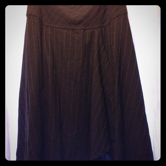 Black pinstriped skirt