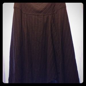 Black pinstriped skirt