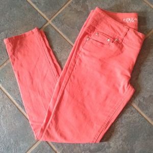 🆕LISTING❤️ Coral Skinny Jeans 3/4 RUE 21