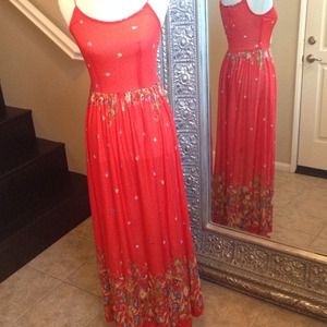 Vintage floor length sheer dress
