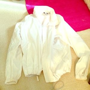 White jacket windbreaker material