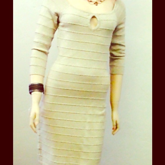 Express gold dress