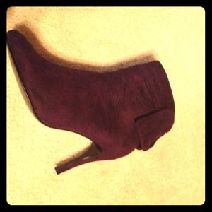 Deep Purple Suede Ankle Boots