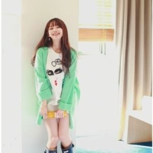 ⚠sold⚠Cream color knitted oversized  cardigan