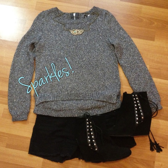 H&M Sweaters - REDUCED!!! Sparkly Silver Sweater Size 4