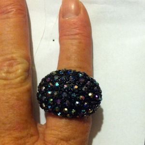 Stretch ring black multi colors