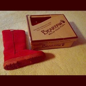 Red Bear Paw Tall Boots