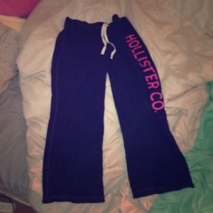 Navy blue hollister sweatpants