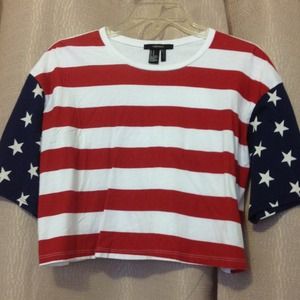 American flag crop top