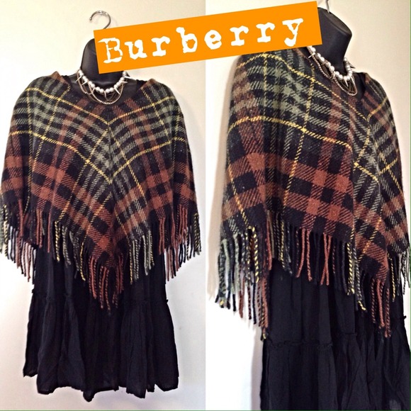 Burberry plaid poncho ❌SOLD❌ - Picture 1 of 4