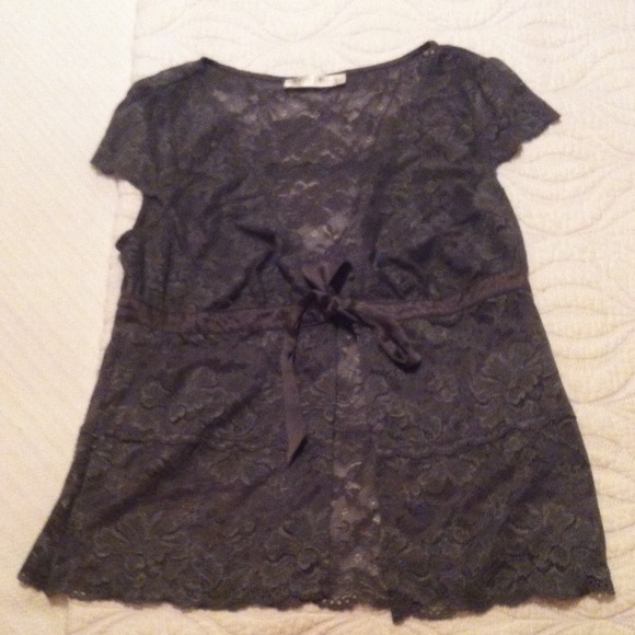 Grey lace shirt