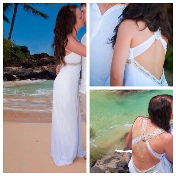 Gorgeous white wedding dress or white prom dress