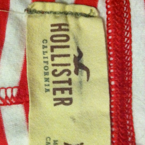 💟 Pink & White striped hollister yoga shorts! 💟✨ - Picture 2 of 3