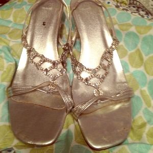 No name kitten heel gem formal sandals