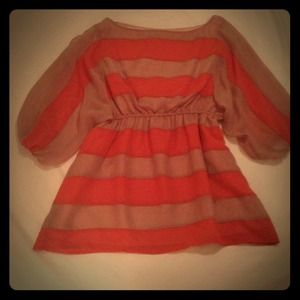 Romantic Striped Boat Neck Tunic!
